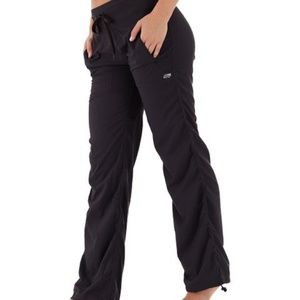 Black toggle pants